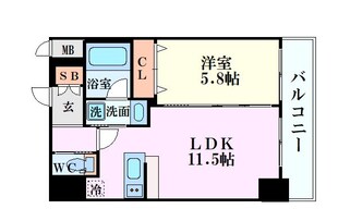 ORSUS新大阪（旧：プレジオ新大阪ROUGE）の物件間取画像